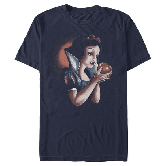 Men's Snow White and the Seven Dwarfs Eating Apple Portrait Graphic T-Shirt