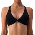 thumbnail image 1 of Cathalem High Support Sports Bra Adjustable High Impact Support Padded Wireless Racerback Plus Size Running Bra,Black L, 1 of 5