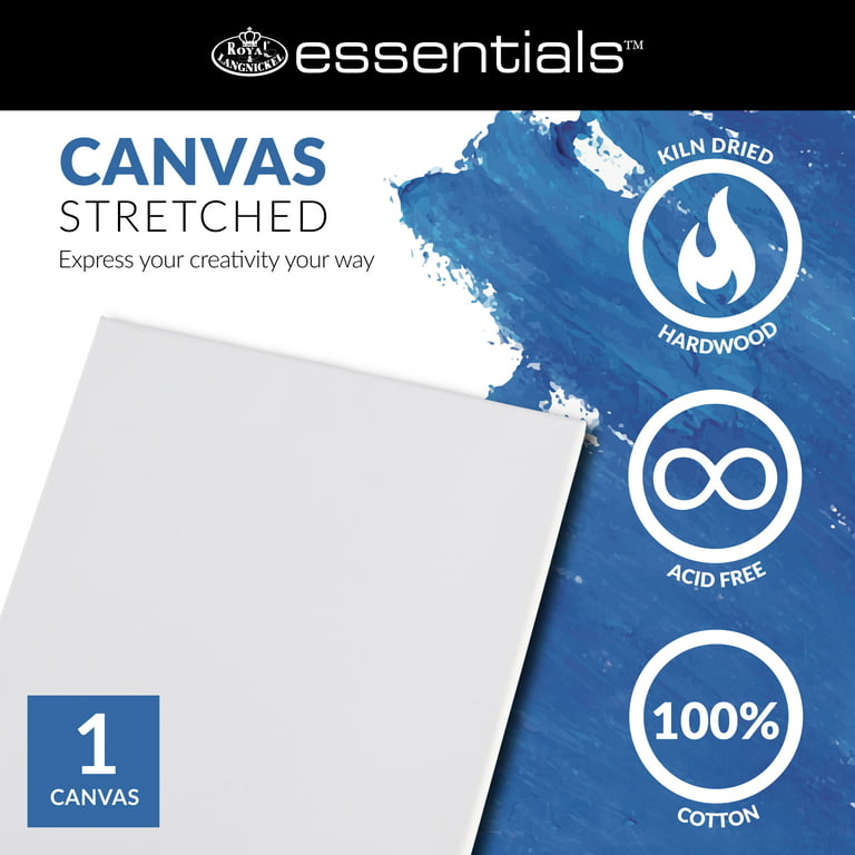 Phoenix Extra Large Blank Canvas 24x36 inch - 4 Pack 100% Cotton 12 oz. Triple Primed Pre Gessoed White Stretched Canvases for Painting - Ready to