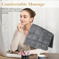 thumbnail image 3 of Massaging Weighted Heating Pads for Back Pain Relief and Cramps, 33''*18'' Ribs Fannel Electric Heating Pad with Massage Vibrations, 6 Settings- 3 Heat, 3 Massage- 9 Rel, 3 of 8