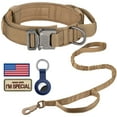 thumbnail image 1 of WAAYEE Collar Táctico para Perro, Collar Ajustable de Entrenamiento Militar de Nylon con Asa de Control y Hebilla de Metal Pesado para Perros Medianos y Grandes, con Parches y Estuche para Airtags (L, 1 of 8