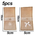 thumbnail image 2 of Juego de 10 bolsas porta utensilios rústicas reutilizables para mesa, 2 of 5