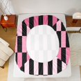 thumbnail image 5 of Castle Fairy Geometric Lattice Girl 3pcs Twin Sheet Sets,Black Pink Twin Fitted Sheet,Gradient Rectangle Breathable Flat Sheet,Luxury Bedroom Decor, 5 of 7