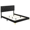Kendall 5piece Tufted Panel Eastern King Bedroom Set Black and Gold