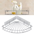 thumbnail image 4 of Stainless Steel Adhesive Corner Bathroom Shelf Organizer | Wall Mount Storage Rack for Shower or Kitchen | Rustproof | Space Saving | Includes 2 Adhesives | 22x22x6.5cm, 4 of 5