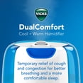 thumbnail image 3 of Vicks 1.2 gal. 500 sq. ft. Dual Comfort Cool + Warm Mist Humidifer, White/Blue, 3 of 10