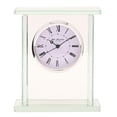 thumbnail image 1 of Wm.Widdop Glass Silver Bezel Mantel Clock, 1 of 7
