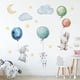 thumbnail image 5 of CHAO Pósteres decorativos para habitación infantil (niña) - Motivo animales de la selva + globo inflable - Gris/Rosa, 5 of 5