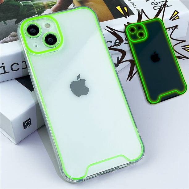 Lovebay-Funda de silicona suave con luz nocturna para iPhone 14 Plus 11 12 13 14 Pro Max X XR XS Max, fundas traseras transparentes Fivean unisex