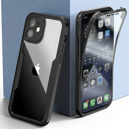 Funda de teléfono transparente de protección completa para iPhone cubierta de parachoques de pantalla frontal suave 360 15 Pro Max 14 11 12 13 X XR XS 8 Plus