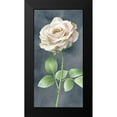 thumbnail image 2 of Wilson, Kelsey 9x14 Black Modern Framed Museum Art Print Titled - Ivory Roses on gray panel I, 2 of 5