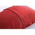 thumbnail image 3 of MarCielo 2-Piece Embroidered Pillow Shams, Queen Size Decorative Microfiber Pillow Shams Set, Standard Size, Red, 3 of 3