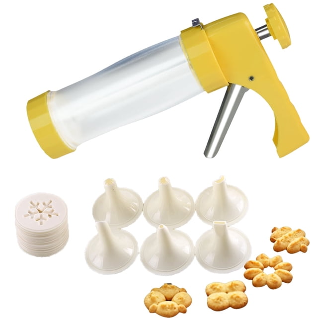 Classic Stainless Steel Cookie Press,Featuring 23 Decorative Stencil Discs and 6 Icing Tips, Spritz Cookie Press Gun,Cookie Maker,Durable & Easy to Use,Best Tool for Kitchen