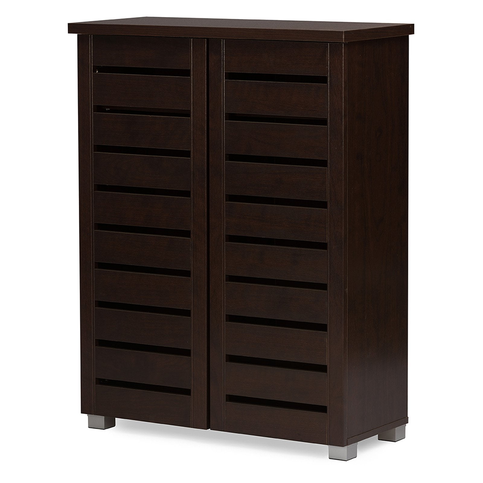 Fernanda Medium Brown Wood Tall Storage Cabinet Home Office Furniture 