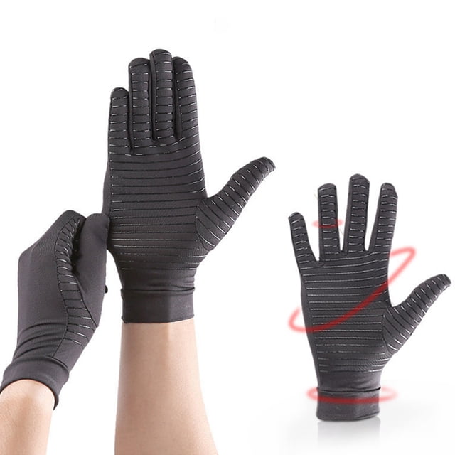 Gants pour Arthrite à Doigts Complets Gants de Compression Respirants Gants Infusés de Cuivre
