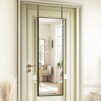 4 pack) Mainstays Over-The-Door Mirror with hardware, 14.25IN X