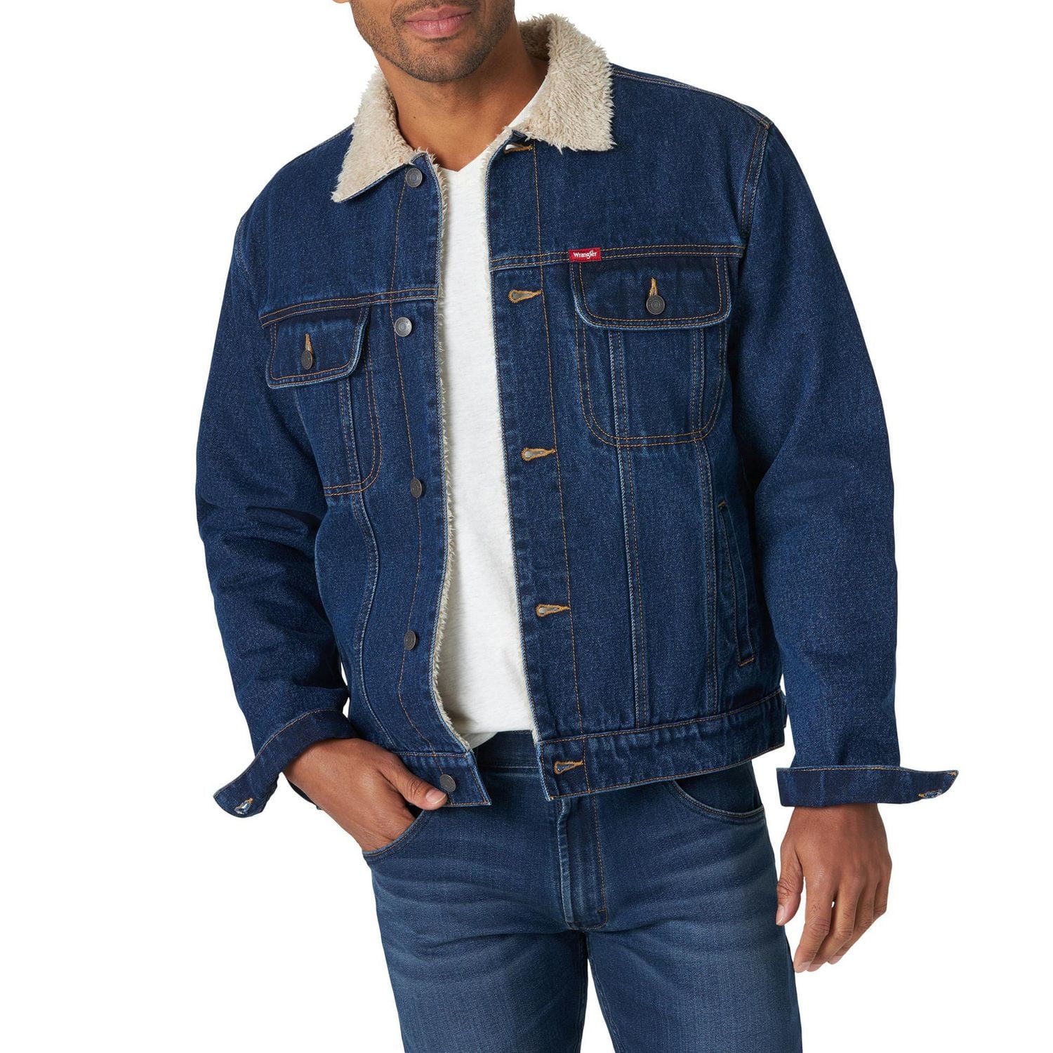 Wrangler Veste Doublée de Molleton Sherpa Pour Homme