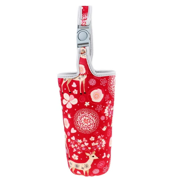 Bolsa de neopreno aislante para botella de agua, funda para vaso de 30 oz ciervo rojo