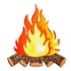 thumbnail image 3 of Fuego artificial, llama falsa, papel, hogar, césped al aire libre, escuela, fiesta de noche, 3 of 5