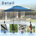 thumbnail image 2 of Summit Living 13 x 13 Ft Pop up Canopy Tents for Outside Easy Setup Canopy Shelter w/ 1-Button Setup Blue, 2 of 8