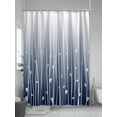 thumbnail image 5 of Blue Wave Lines Shower Curtain Set ，Waterproof Fabric Shower Curtains Flower Gradient Minimalist Texture Shower Curtains for Bathroom,Bathroom Decor 36"x72", 5 of 6
