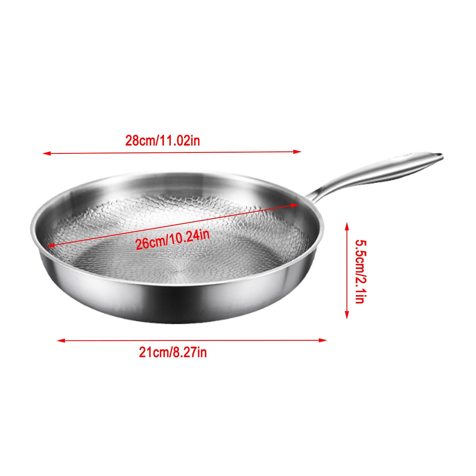 Chemical Free & Durable, Versatile Frying Pan, Daily Cooking & Uncoated Non Stick Frying Pan, Easy To Clean Build for Home Kitchen Chefs
