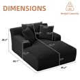 thumbnail image 4 of Oversized Chaise Lounge Chair With Soft Corduroy Upholstered Fabric 1 Seat Modern Sofa Couch For Living Room Office, 4 of 13