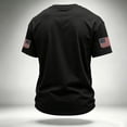 thumbnail image 3 of 9/11 25th Anniversary Never Forget Men's T-Shirt - Casual Memorial Pullover with Short Sleeve and Classic Crew Neck for Daily Tribute Black L, 3 of 3