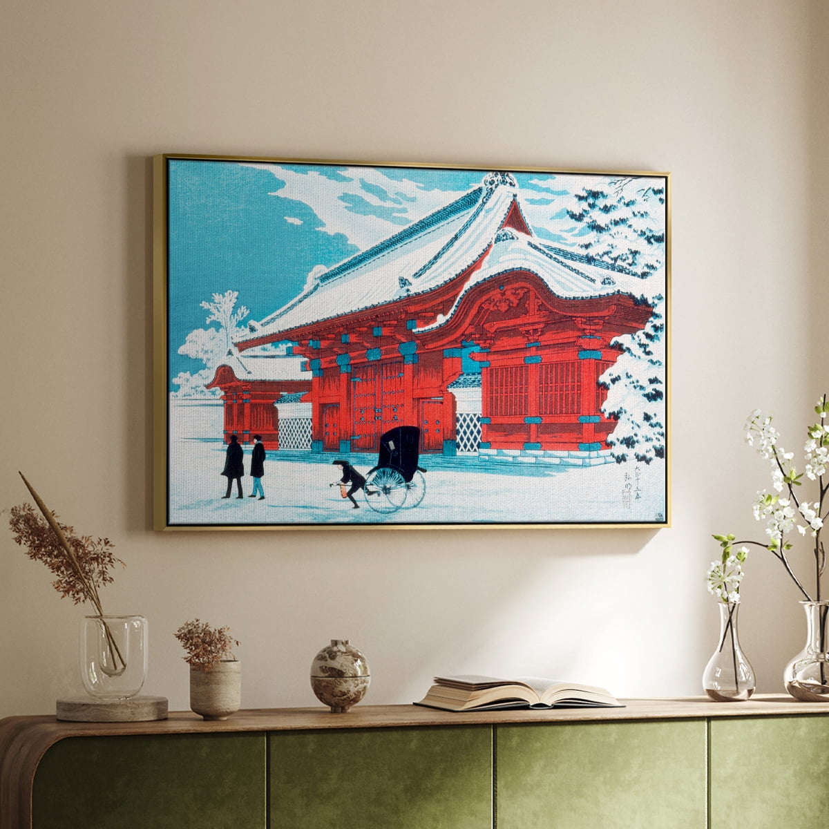 Vintage Landscape-CCXCIII By Wexford Home Framed in Gold Wood Gallery Wrapped Canvas 17 in. x 25 in.