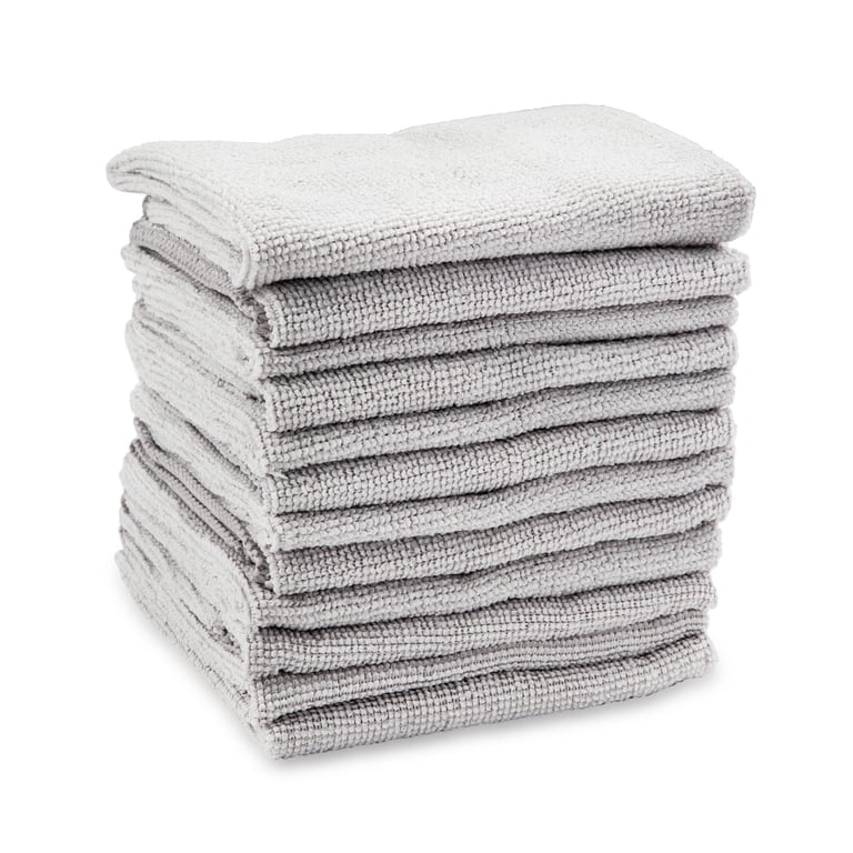 Libman Heavy Duty Microfiber Cleaning Cloths, Gray, 12 Pack photo 2
