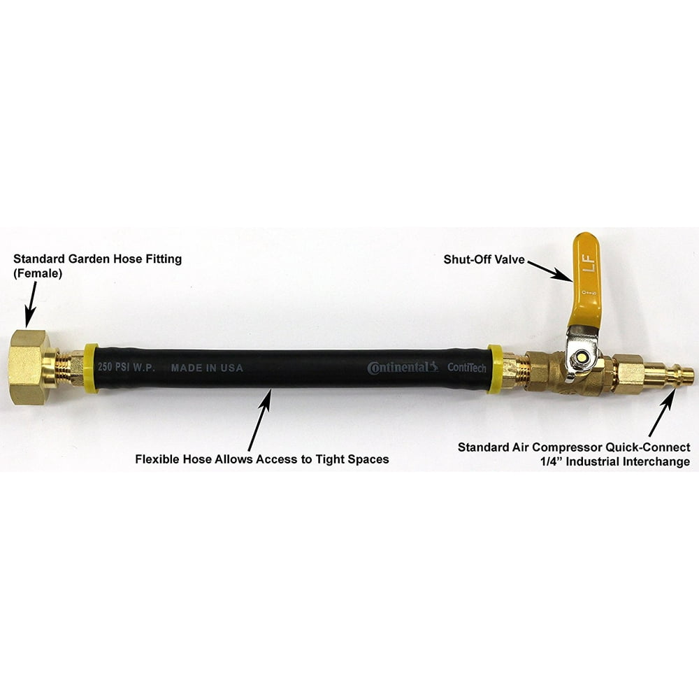 Winterize Sprinkler Systems and Outdoor Faucets Blow Out Adaptor Air