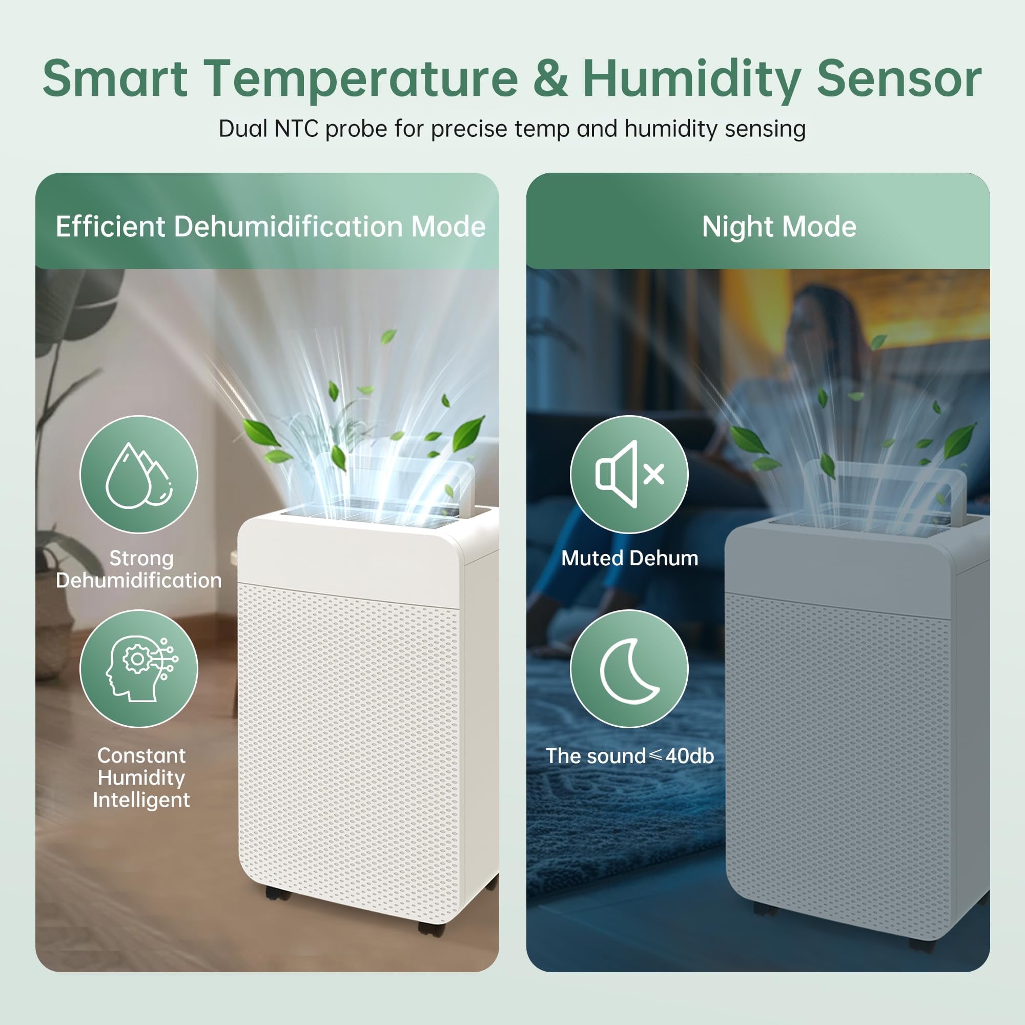 Kcpolre 80 Pint Dehumidifier for Homes, Basements & Large Rooms, Dehumidifier with drainage hose, Auto Defrost, 24H Timer, Child Lock