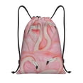 thumbnail image 1 of Saiise Flamingos Pattern Sports Drawstring Backpack - String Swim Gym Bag with Wet Proof Pocket for Women&Men-Small, 1 of 6
