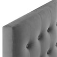 thumbnail image 4 of Pemberly Row Tête de Lit Capitonnée en Velours de Performance pour Lit Simple, Gris, 4 of 7