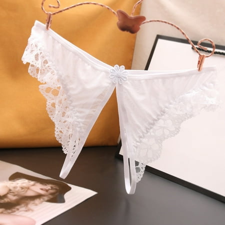 

〖TOTO〗Intimates For Women Underpants Open Crotch Panties Low Waist Lace Briefs Underwear