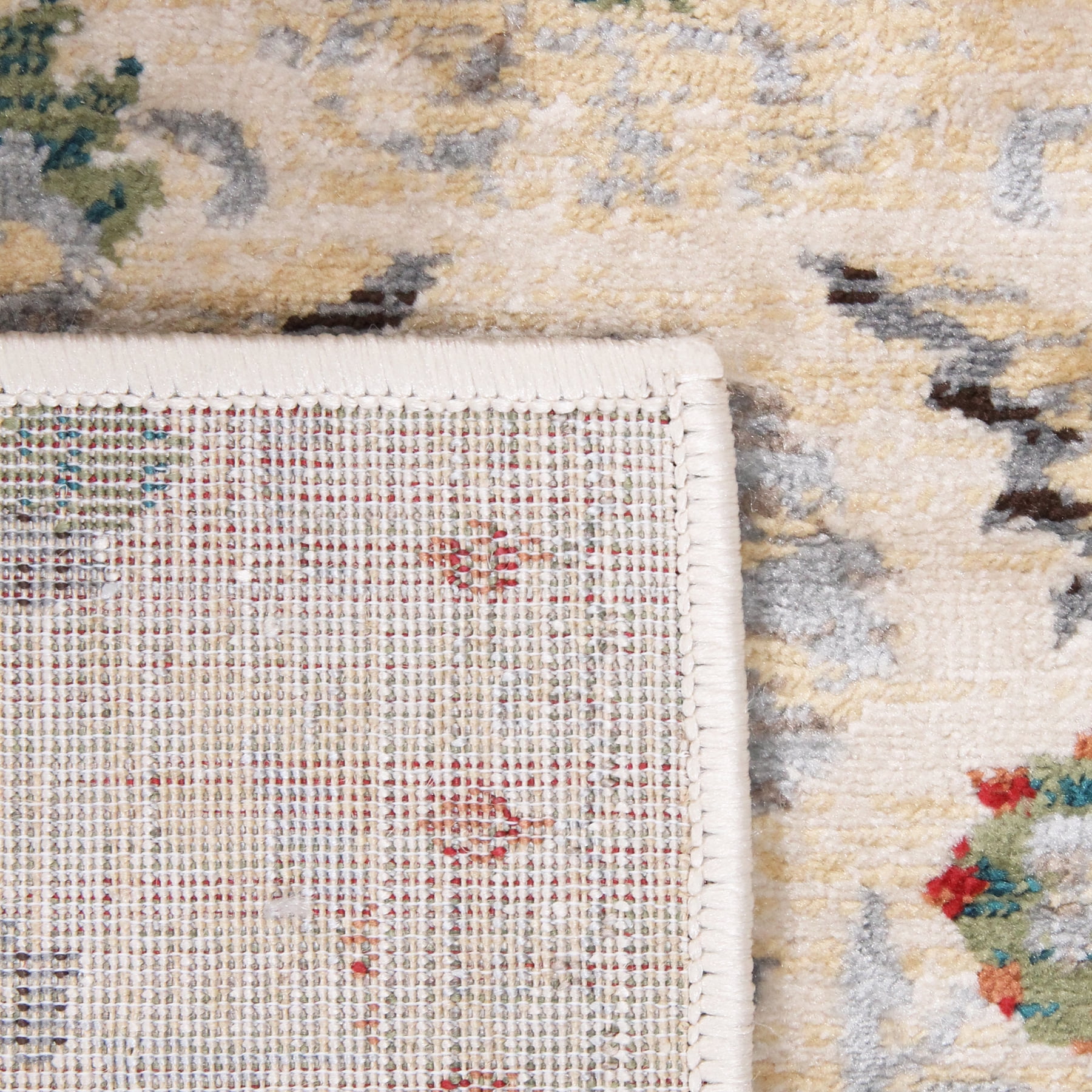 Superior Durian Traditional Indoor Floral Area Rug Ivory Area Rug, 8' x 10'
