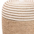 thumbnail image 2 of Pemberly Row 16.1" Seagrass & Cotton Ottoman Footstool in Natural Brown, 2 of 7