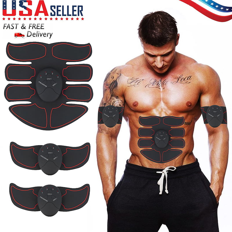 Rechargeable ABS Simulator EMS Training Smart Body Abdominal Muscle Exerciser 