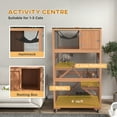 thumbnail image 3 of PawHut Catio, Outdoor Cat Enclosure House on Wheels with Hammock, Orange, 3 of 9