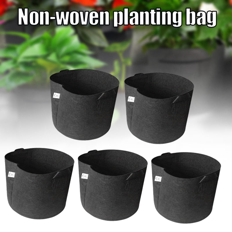Details about   Grow Bags Garden Non-Woven Strawberry Vegetable Plant Fabric Pot Container USA 