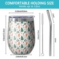 thumbnail image 5 of 12oz Stemless Wine Tumblers White Christmas Gingerbread and Tree Pattern Vacuum Insulated Stainless Steel Travel Tumbler Cups Mug with Lid and Straw for Champaign,Cocktail,Beer with Cleaning Brush, 5 of 5