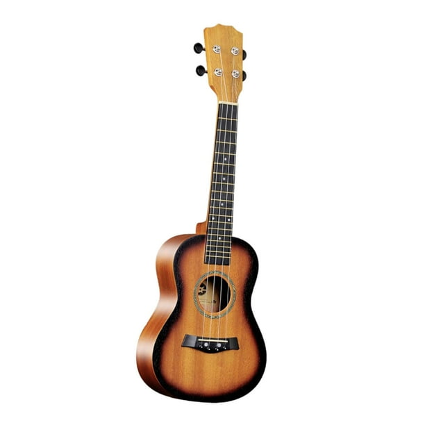 Ukulele de caoba 23 pulgadas Instrumento musical 4 cuerdas Música de guitarra Toy educativa para todas las edades Marrón