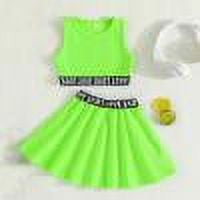 gljltg Girls Tennis Golf Dress Athletic Outfit Kids Tie dye Tank Top and Skorts Sets Sports Skirt with shorts