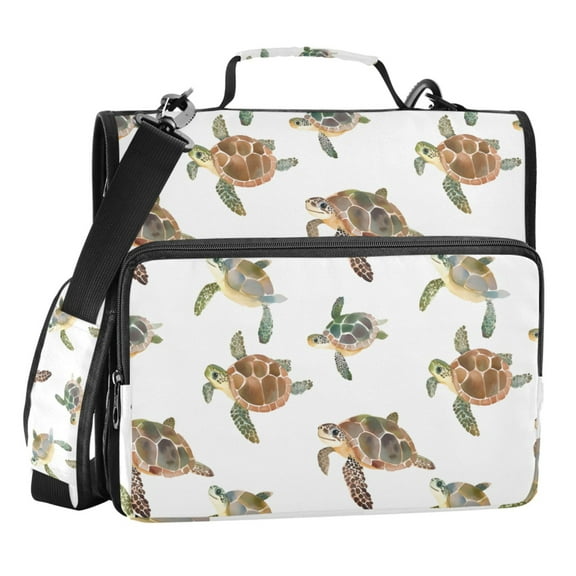 ALAZA Zipper Binder Sea Turtles-b1 3 Ring Trapper Keeper File Folder Organizer Bag