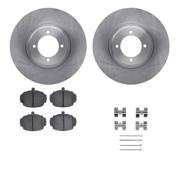 Dynamic Friction Company Front Brake Rotors with 5000 Advanced Brake Pads includes Hardware 6512-64001