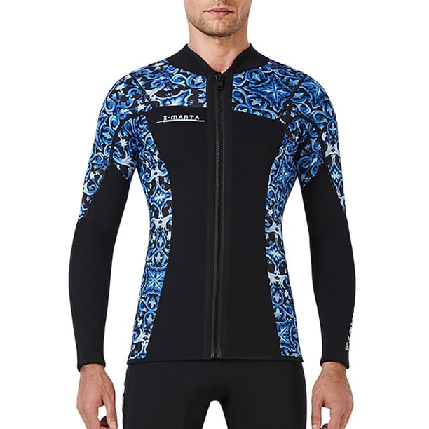 Buceo de buceo 3mm Tops de traje de neopreno Premium Neopreno Tits UV Protección de UV Buceo de buceo Scuba de canoa para aeróbicos de agua Snorkeling Blue M seitruly OD003290-02