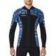 thumbnail image 1 of Buceo de buceo 3mm Tops de traje de neopreno Premium Neopreno Tits UV Protección de UV Buceo de buceo Scuba de canoa para aeróbicos de agua Snorkeling Blue M seitruly OD003290-02, 1 of 7