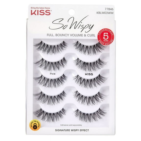 Kiss So Wispy Pixie Lashes 5 Pairs (Pack of 3)