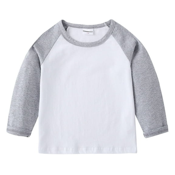 Utlike Boys T-Shirt New Children'S T-Shirt Round Neck Cartoon Long Sleeved Top Bottom Shirt Male Baby Cotton T Shirt Size 18 Months-24 Months