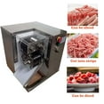 thumbnail image 6 of 10mm Blade Commercial Fresh Meat Cutter Slicer Shredder Dicer Desktop Type Steak Beef Pork Meat Lamb Cutting Machine 110V 250kg/h with Double Motor, 6 of 10